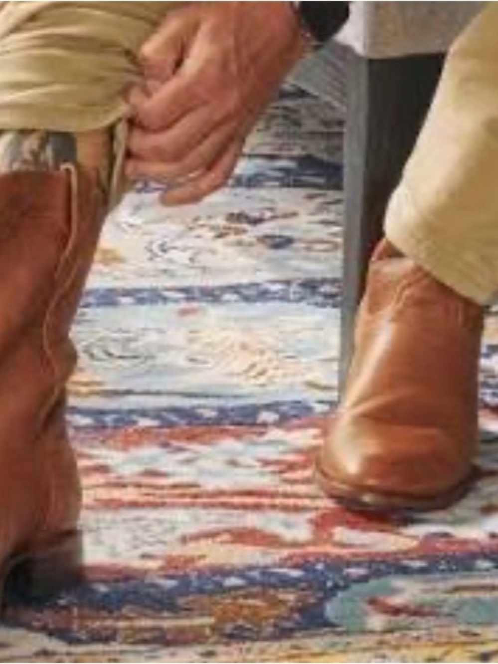 Tecovas Brown Leather Cowboy Boots - Color matches Wrangler jeans thread color!